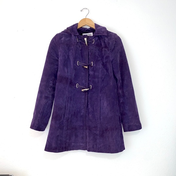 Bradley Bayou Jackets & Blazers - Vintage Bradley Bayou Suede Purple TrenchSize XS